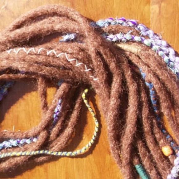 super long boho crochet thick brown dreadlocks